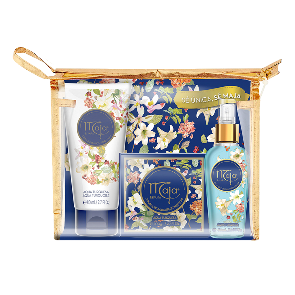 Aqua Turquesa Body Splash 60ml + Crema 80ml + Jabón 100gr MAJA - Imagen 2